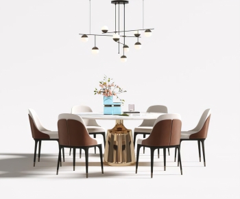 Modern Dining Table And Chairs-ID:980516919