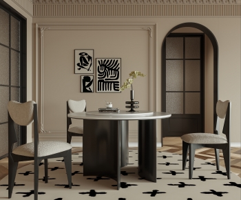 French Style Retro Style Dining Room-ID:384687903