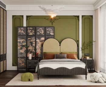 French Style Retro Style Bedroom-ID:323896881