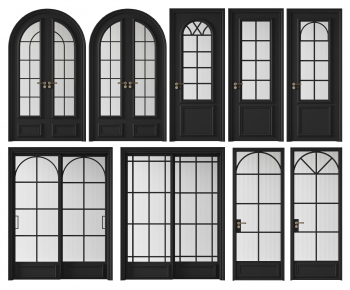 法式拱形门 玻璃门组合-ID:704747921