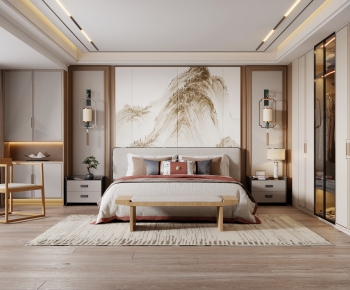 New Chinese Style Bedroom-ID:481496109