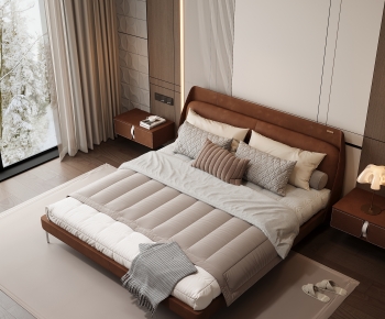 Modern Double Bed-ID:768270974