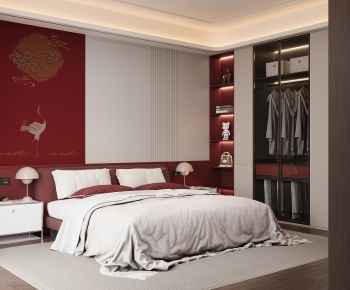New Chinese Style Bedroom-ID:989486938