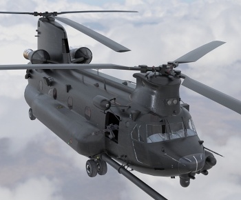 现代MH47G武装直升机3D模型
