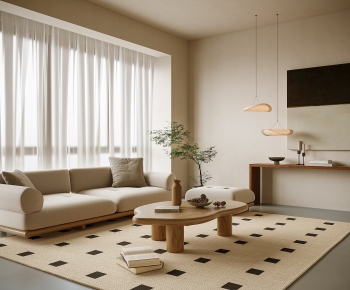 Wabi-sabi Style A Living Room-ID:415937901