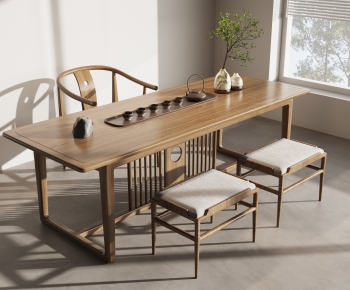 新中式茶桌椅凳组合-ID:288012038