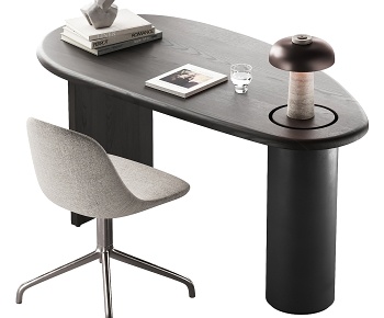 现代异形办公桌椅3D模型