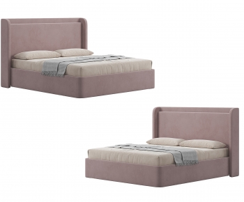 Nordic Style Double Bed-ID:158741006