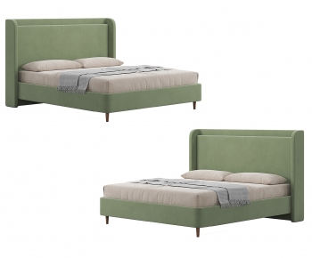 Nordic Style Double Bed-ID:548715113