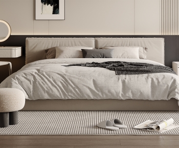 Modern Double Bed-ID:476708895