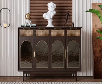 American Style Retro Style Side Cabinet/Entrance Cabinet-ID:490883118