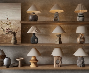 Wabi-sabi Style Table Lamp-ID:763420101