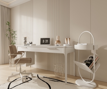 Modern Computer Desk And Chair-ID:754604108