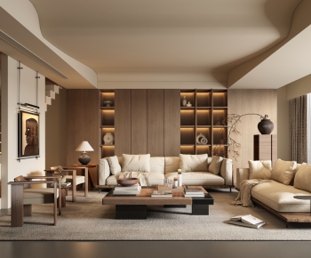 Wabi-sabi Style A Living Room-ID:498209076