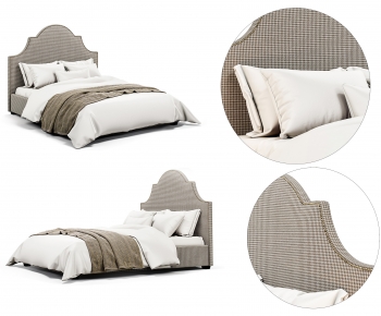 Nordic Style Double Bed-ID:620140083