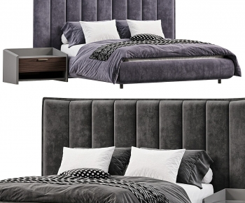 Modern Double Bed-ID:412118911