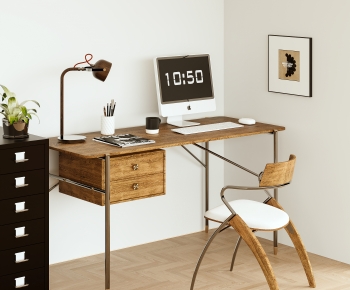 Modern Computer Desk And Chair-ID:453727013