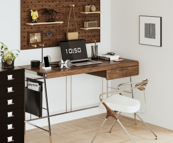Modern Computer Desk And Chair-ID:506279594