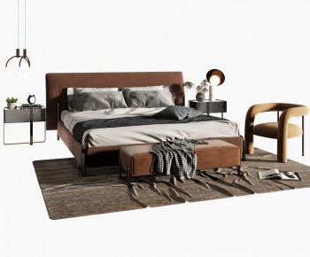 Modern Double Bed-ID:435439113