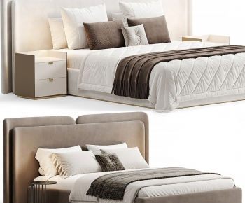 Modern Double Bed-ID:110690654
