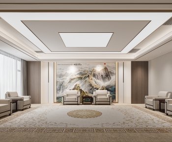 New Chinese Style Office Living Room-ID:847754964