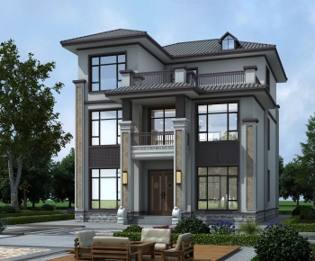 New Chinese Style Detached Villa-ID:155481109