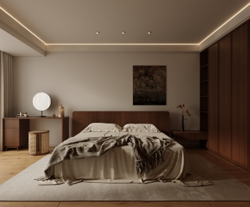 Wabi-sabi Style Bedroom-ID:648369893