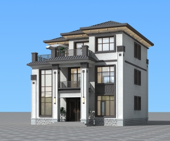 New Chinese Style Detached Villa-ID:536034119