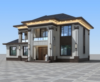 New Chinese Style Detached Villa-ID:736280925