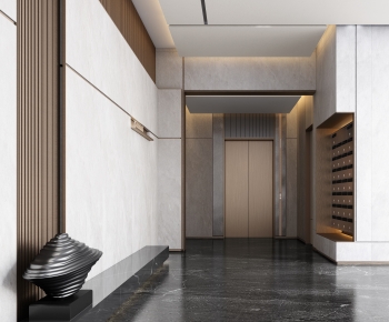 Modern Office Elevator Hall-ID:694180012