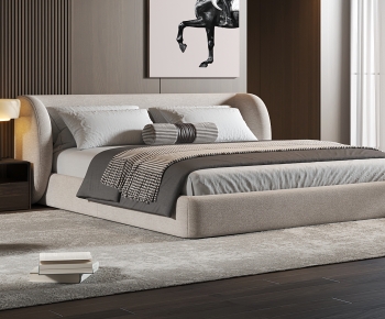 Modern Double Bed-ID:922898059