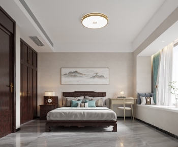 New Chinese Style Bedroom-ID:644078976