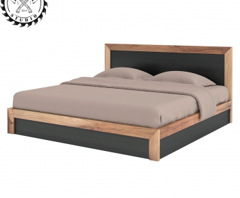 Modern Double Bed-ID:388659002