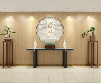 New Chinese Style Office Reception Desk-ID:913984062