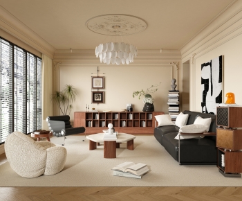 French Style A Living Room-ID:958848958