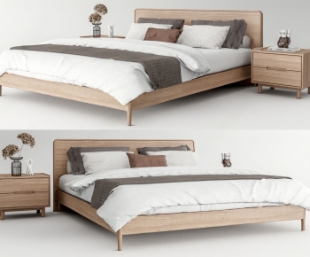 Nordic Style Double Bed-ID:903809076