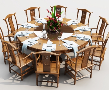 New Chinese Style Chinese Style Dining Table And Chairs-ID:953238011
