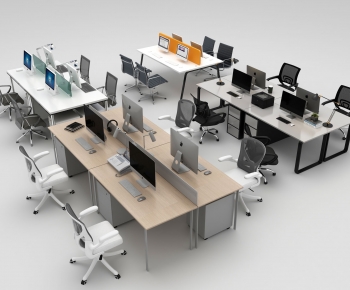 Modern Office Desk And Chair-ID:418030028