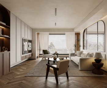 Wabi-sabi Style A Living Room-ID:956202982