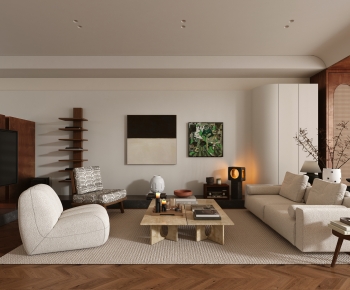 Wabi-sabi Style A Living Room-ID:671103957