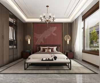 New Chinese Style Bedroom-ID:847424036