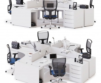 Modern Office Desk And Chair-ID:124274024