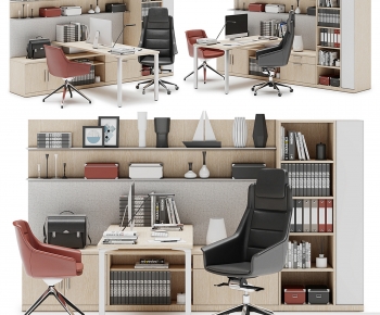 Modern Office Desk And Chair-ID:647748956