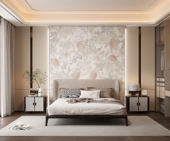 New Chinese Style Bedroom-ID:741892104