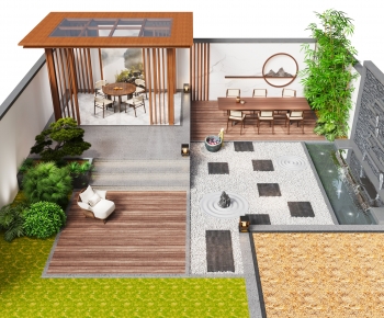 New Chinese Style Courtyard/landscape-ID:236296891