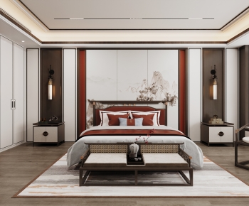 New Chinese Style Bedroom-ID:198899988
