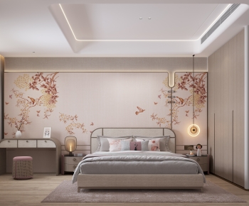 New Chinese Style Bedroom-ID:983290749