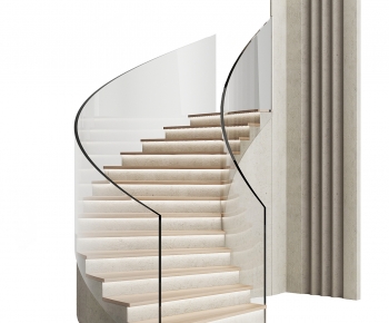 现代玻璃扶手弧形楼梯-ID:403028961