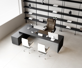 Modern Office Desk And Chair-ID:321266894