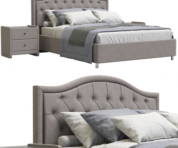 Modern Double Bed-ID:630681042